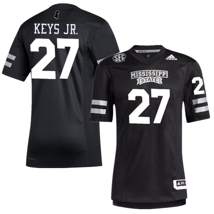 Men #27 Chris Keys Jr. Mississippi State Bulldogs College Football Jerseys Stitched-Black